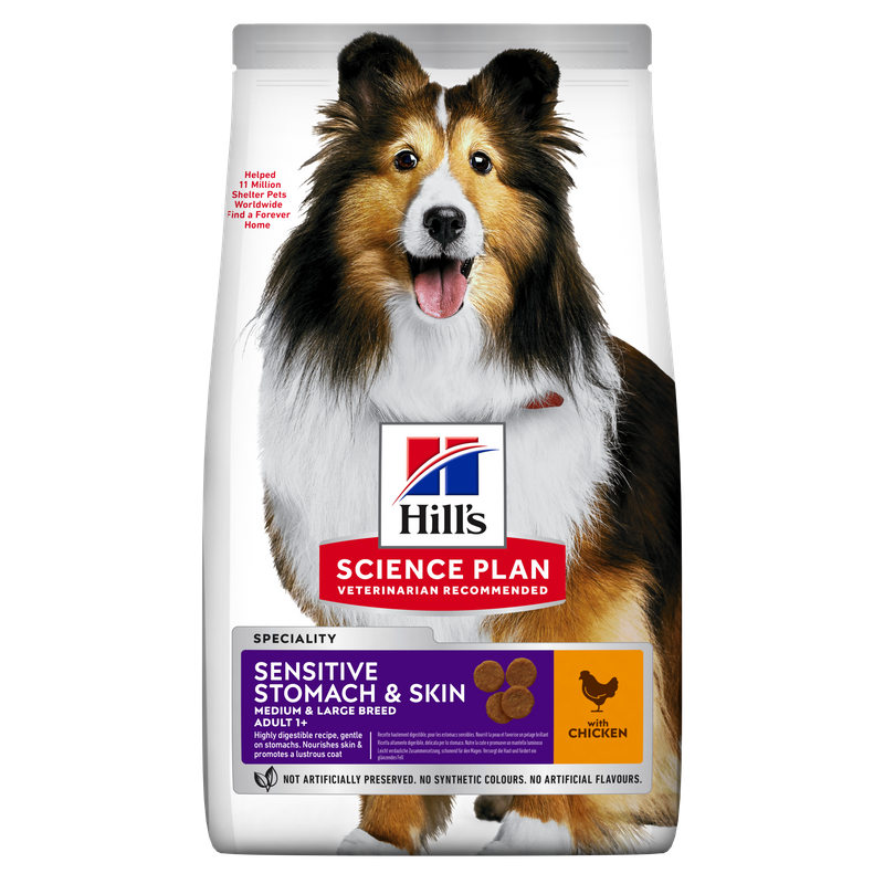 Ração Hills Sensitive Somach e Skin 1,8kg