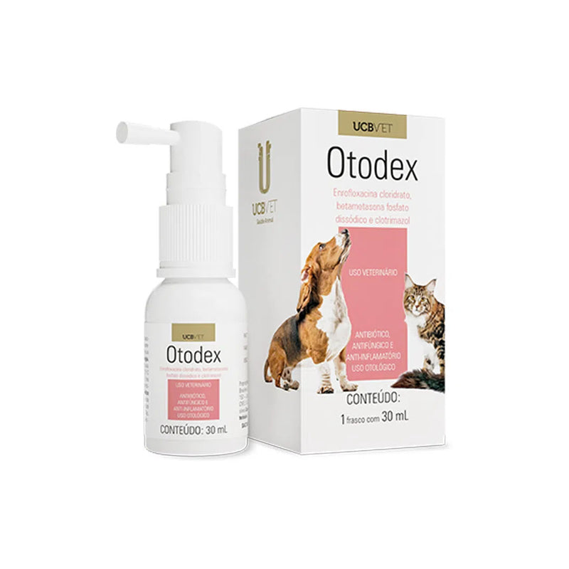 Antibiótico Otodex para Cães e Gatos 30 ml