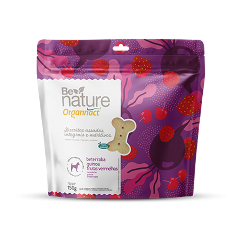 Biscoito Assado Be Nature Sabor Beterraba, Quinoa e Frutas Vermelhas
