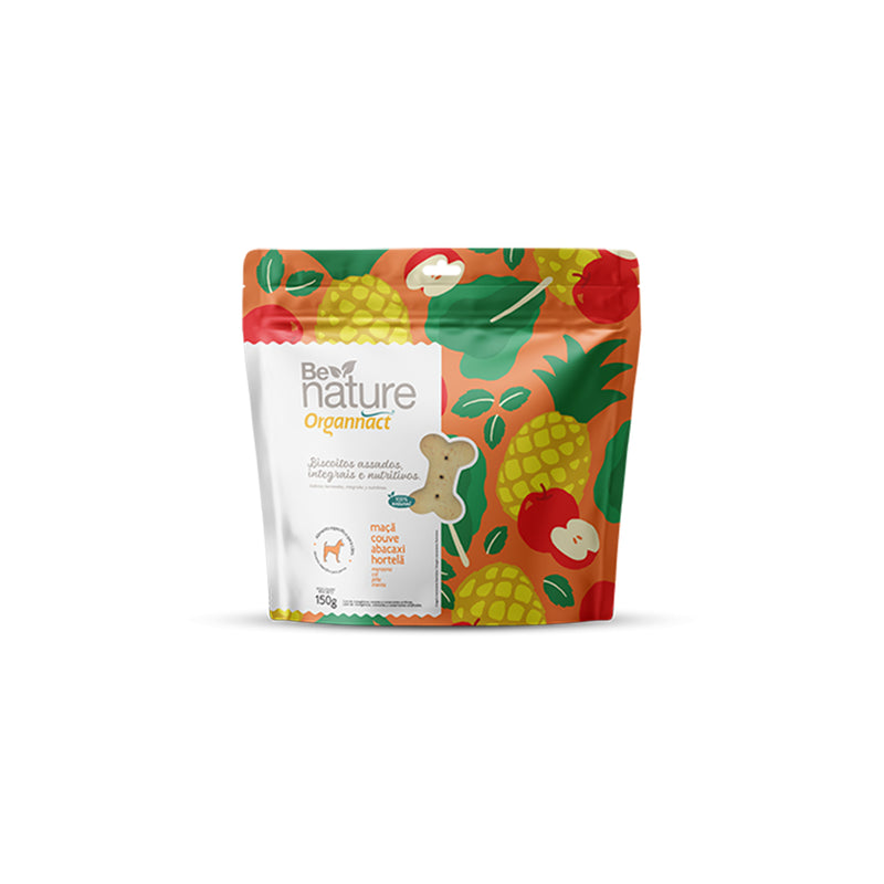 Biscoito Assado Be Nature Sabor Maçã, Couve Abacaxi e Hortelã