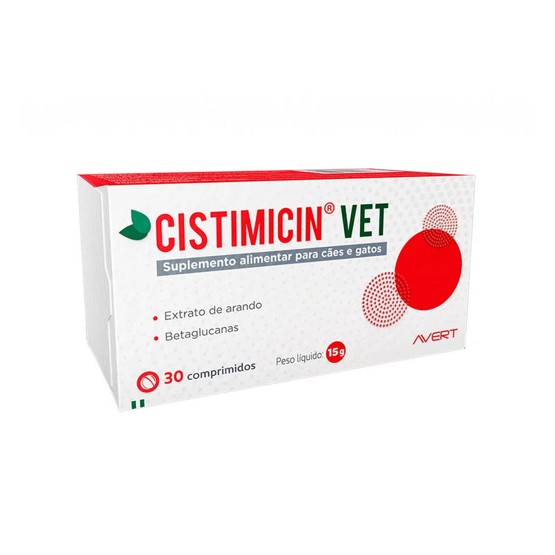 Cistimicin Vet Suplemento Alimentar para Cães e Gatos 30 comprimidos