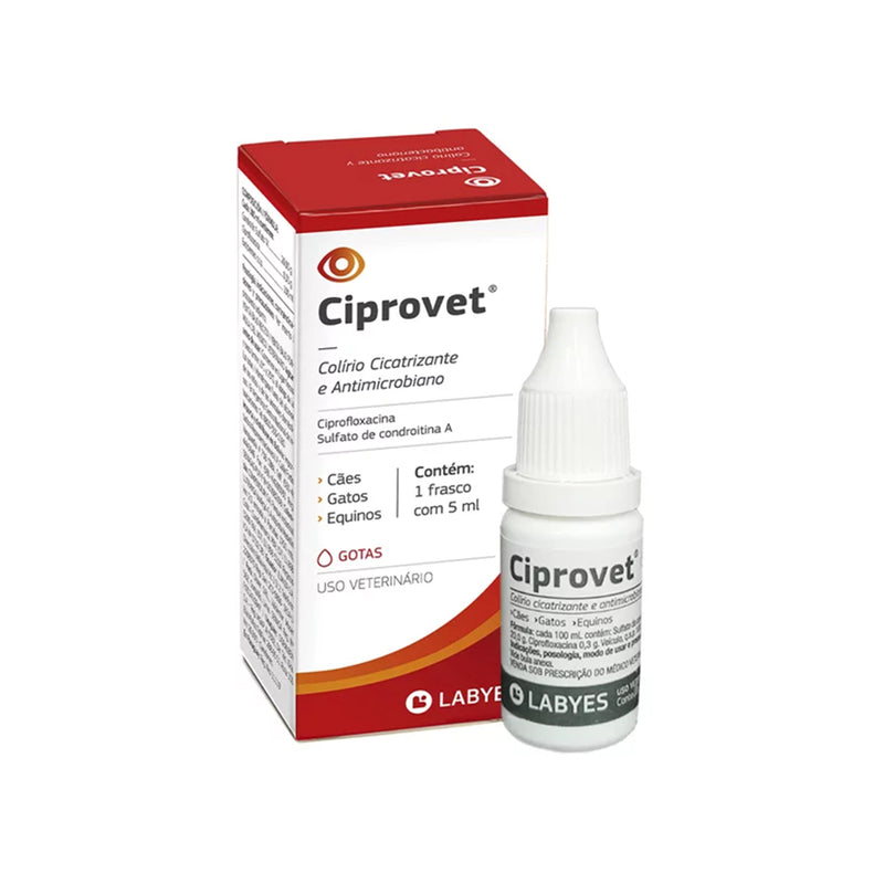 Colírio Cicatrizante e Antimicrobiano Ciprovet