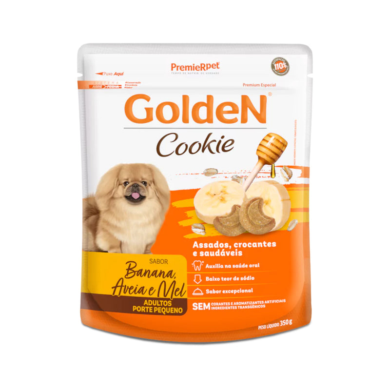 GoldeN Cookie Cães Adultos Porte Pequeno Banana, Aveia &amp; Mel