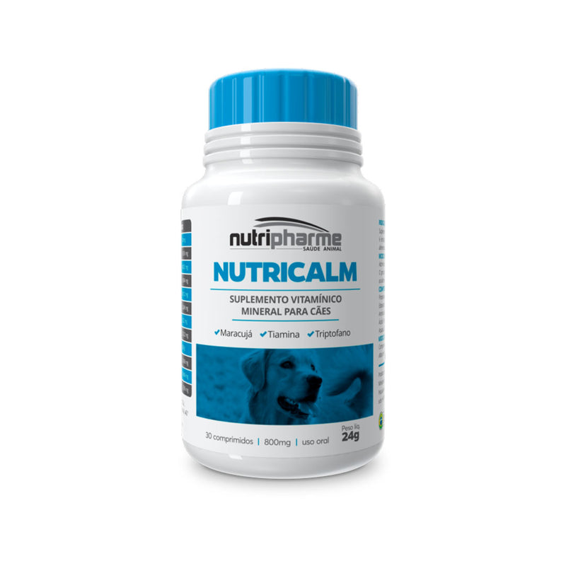 NUTRICALM SUPLEMENTO VITAMÍNICO MINERAL PARA CÃES 30 COMPRIMIDOS