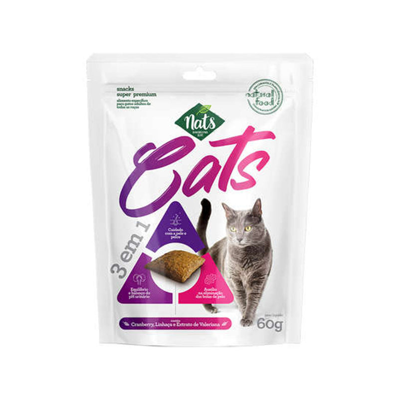 Petisco para Gatos Adultos Sabor Cranberry e Linhaça 3 em 1