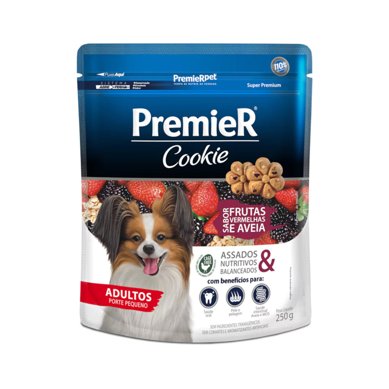 Premier Cookie Cães Adultos Porte Pequeno Frutas Vermelhas e Aveia