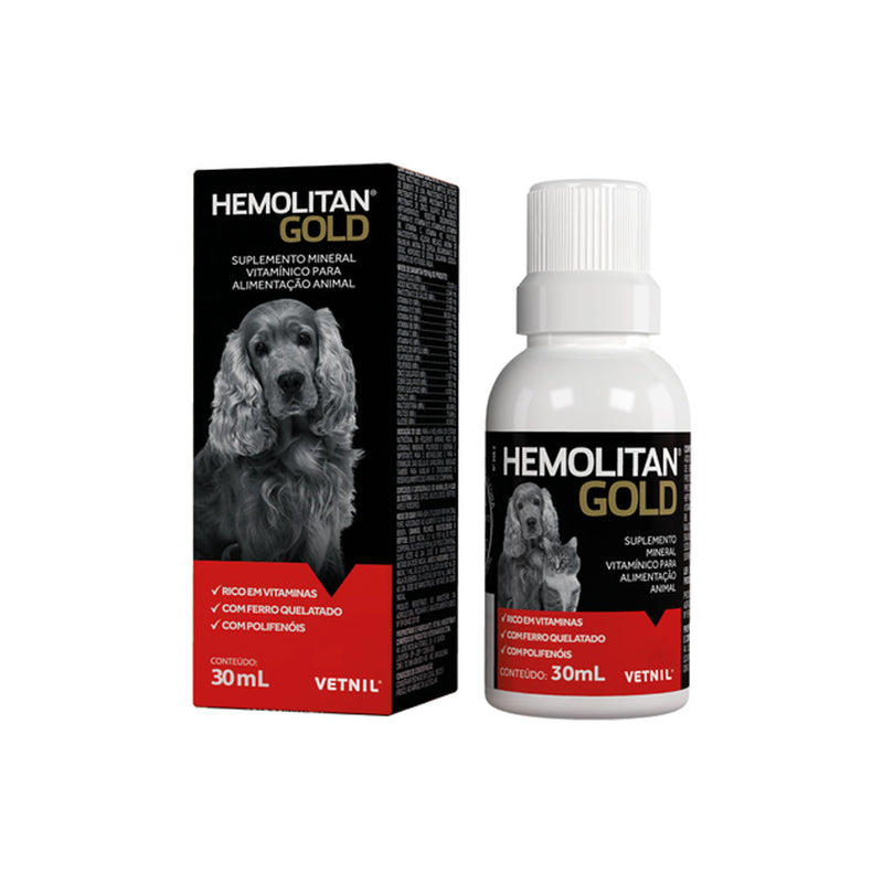 Suplemento Vetnil Hemolitan Gold Gotas
